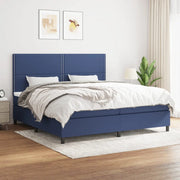 Giroletto a Molle con Materasso Blu 200x200 cm in Tessuto 3141727
