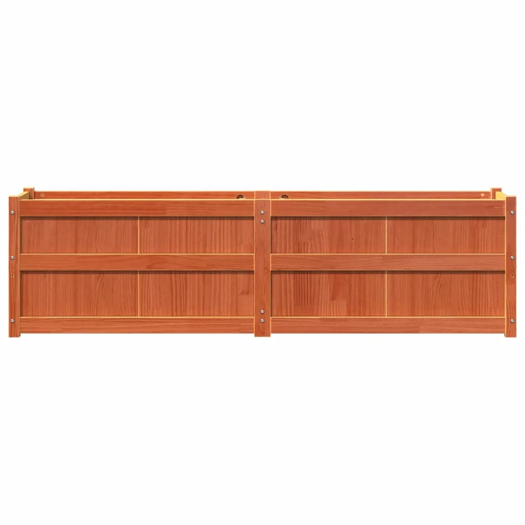 Fioriera Giardino Marrone Cera 180x50x50 cm Legno Massello Pino 837506