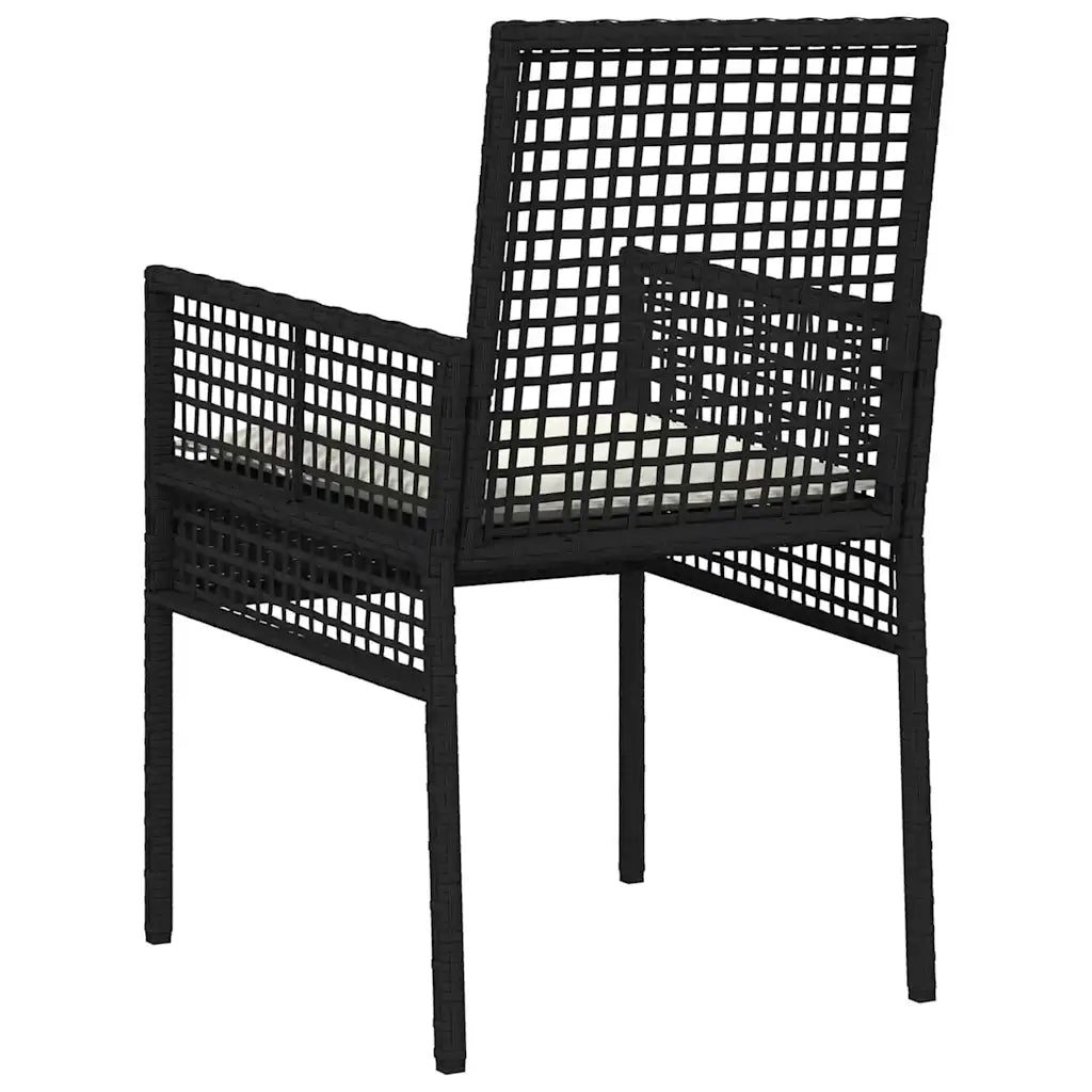 Sedia da Giardino 2 pz | Sedie da Esterno Nero 55 x 53 x 85 cm polyrattan