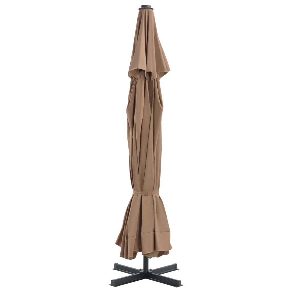 Ombrellone con base portatile diametro 5 m color tortora 02_0008058