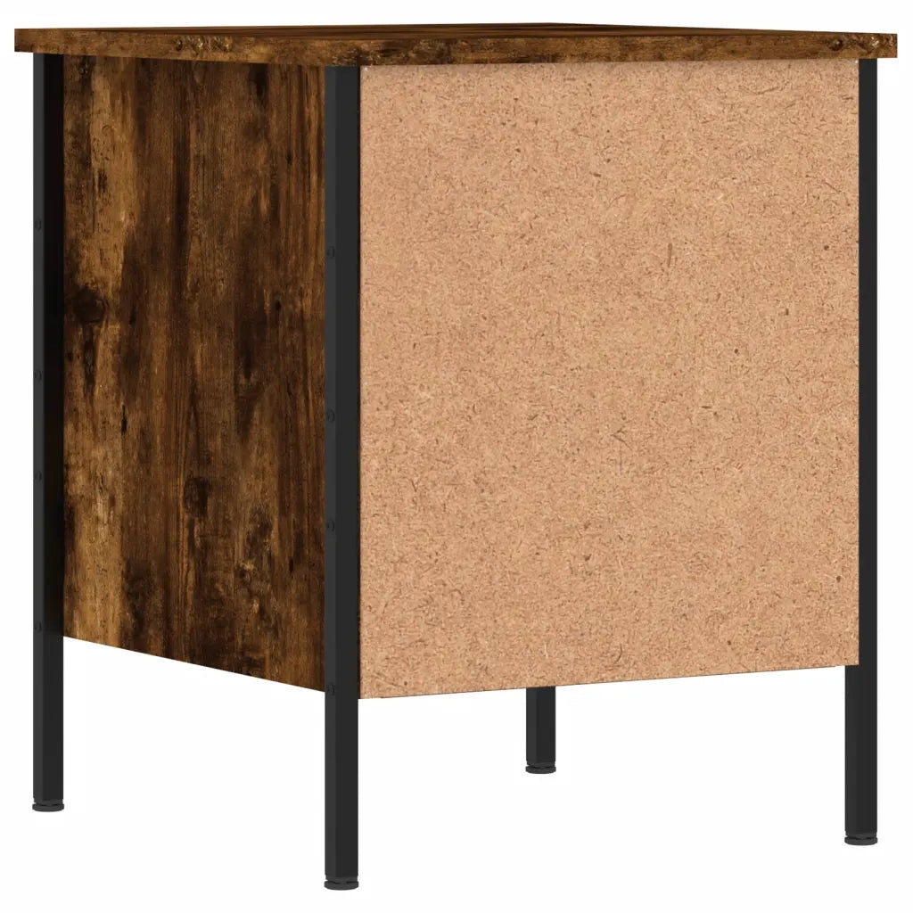 Comodino-Tavolino da notte Rovere Fumo 40x42x50 cm Legno Multistrato 513355