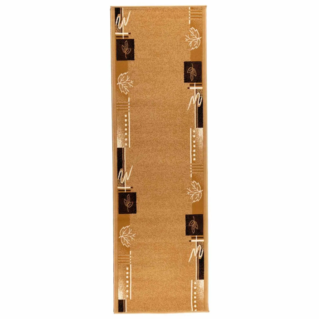 Tappeto Runner FLORNES Tessuto Ocra 67 x 400 cm PP 7 mm 42057343