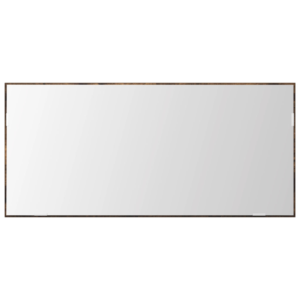 Armadio Specchio da Bagno  con Luce LED Rovere Affumicato 80x37 cm