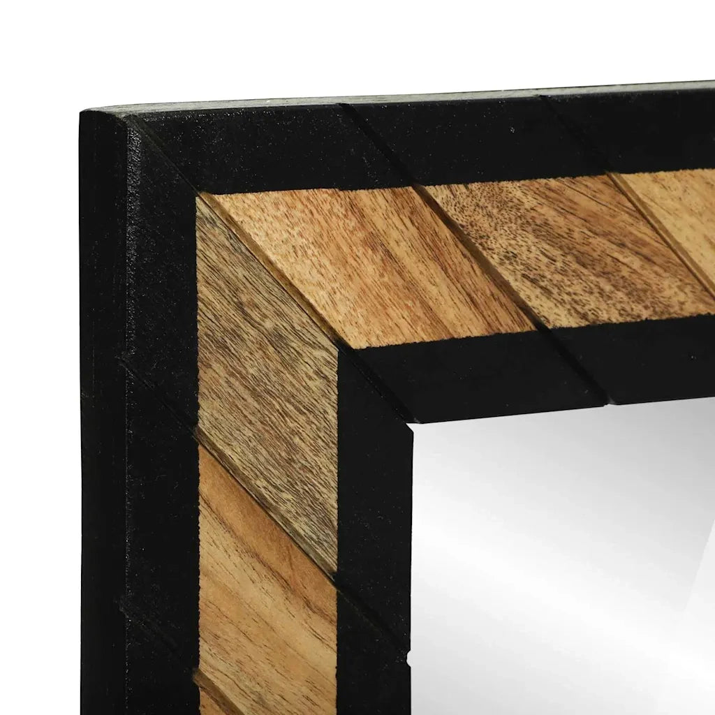 Specchio Nero e Marrone 90 x 2 x 50 cm Legno Massello di Acacia 374118