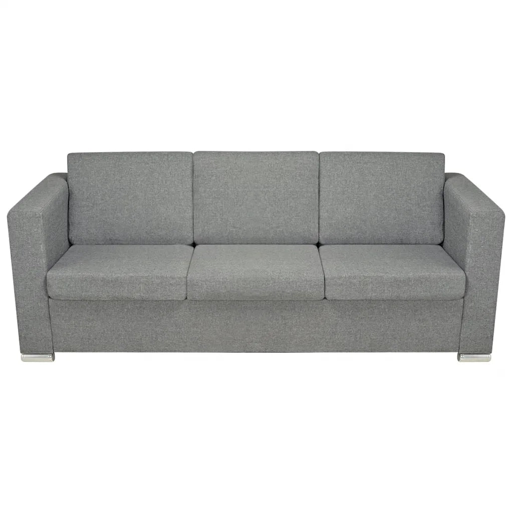2 Pz Set di Divani in Stoffa Grigio Chiaro 274212