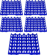 Scatole per uova 5 pezzi in plastica - piastre per uova 30 celle - contenitore per scatole per uova carrello - stoccaggio trasporto - accessori per la casa e l'azienda agricola (blu)