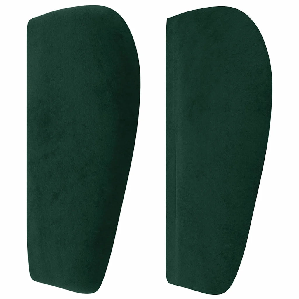 Testiera ad Orecchio Verde Scuro 103x23x78/88 cm in Velluto 3116909