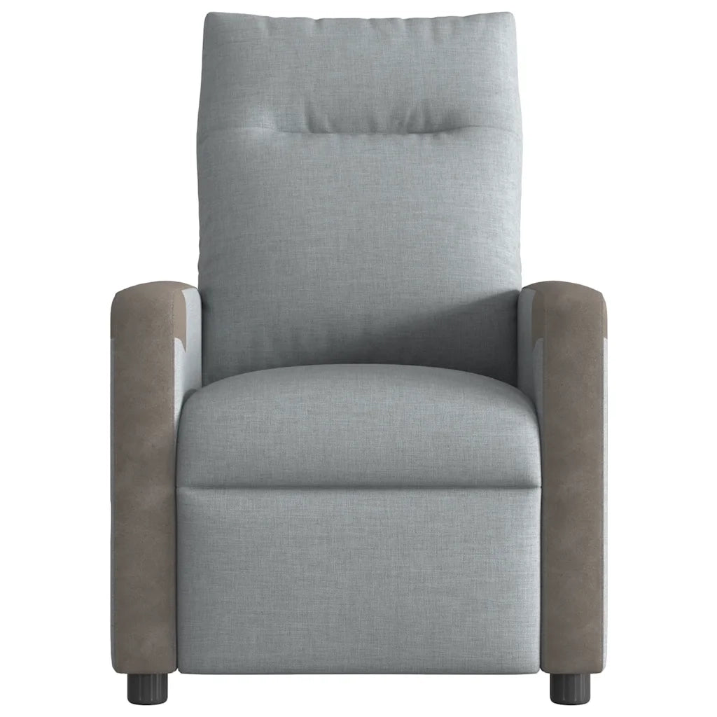 Poltrona Elettrica Reclinabile Grigio Chiaro in Tessuto 3324080