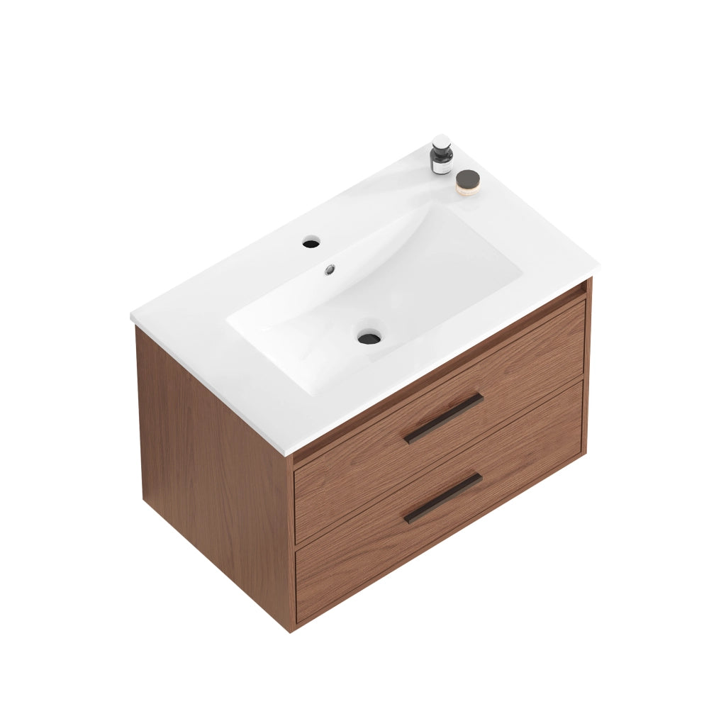 Armadietto da Bagno con Cassetti ¨C MINIMAL ¨C Marrone, 75 cm