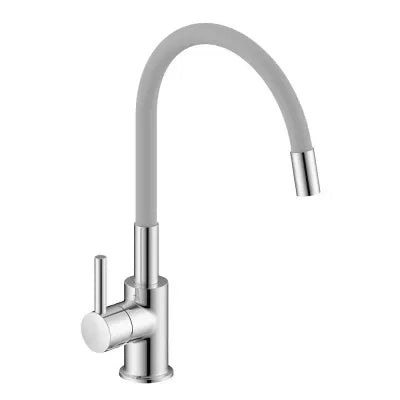 Miscelatore cucina lavello e lavanderia grigio canna alta orientabile snodata Snake