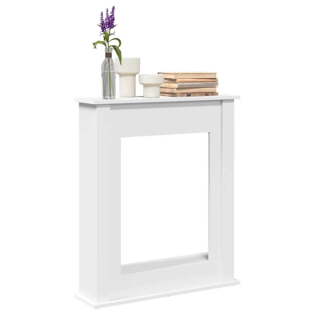 Cornice per Camino Bianca 75x20x87,5 cm in Truciolato CFW7129086
