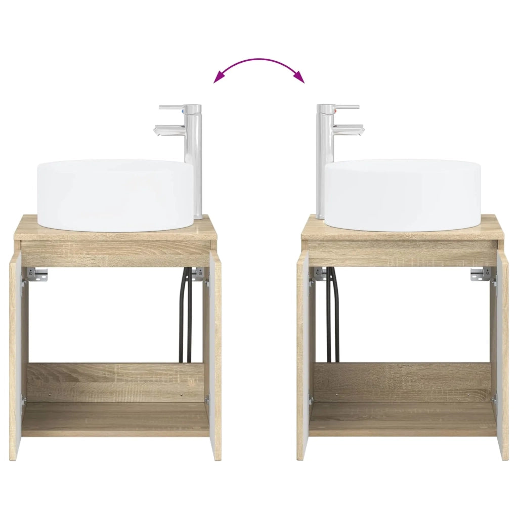 Set di mobili per il bagno 2 pz Rovere Sonoma 3404106