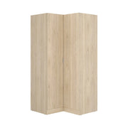 Guardaroba Aser, Mobile angolare per camera da letto, Armadio appendiabiti ad angolo a 2 ante battenti, 91x93h184 cm, Rovere