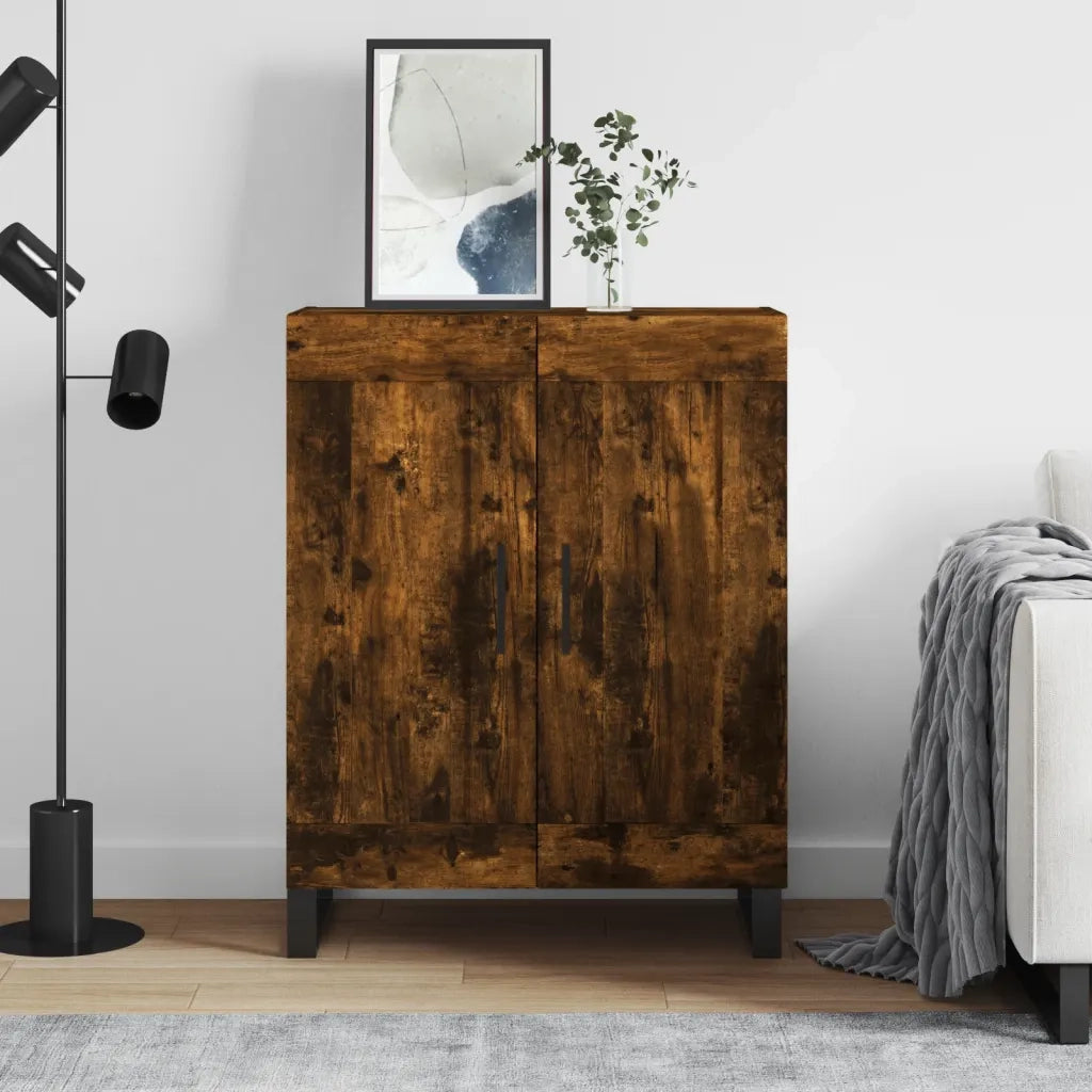 Credenza Rovere Fumo 69,5x34x90 cm in Legno Multistrato 830225