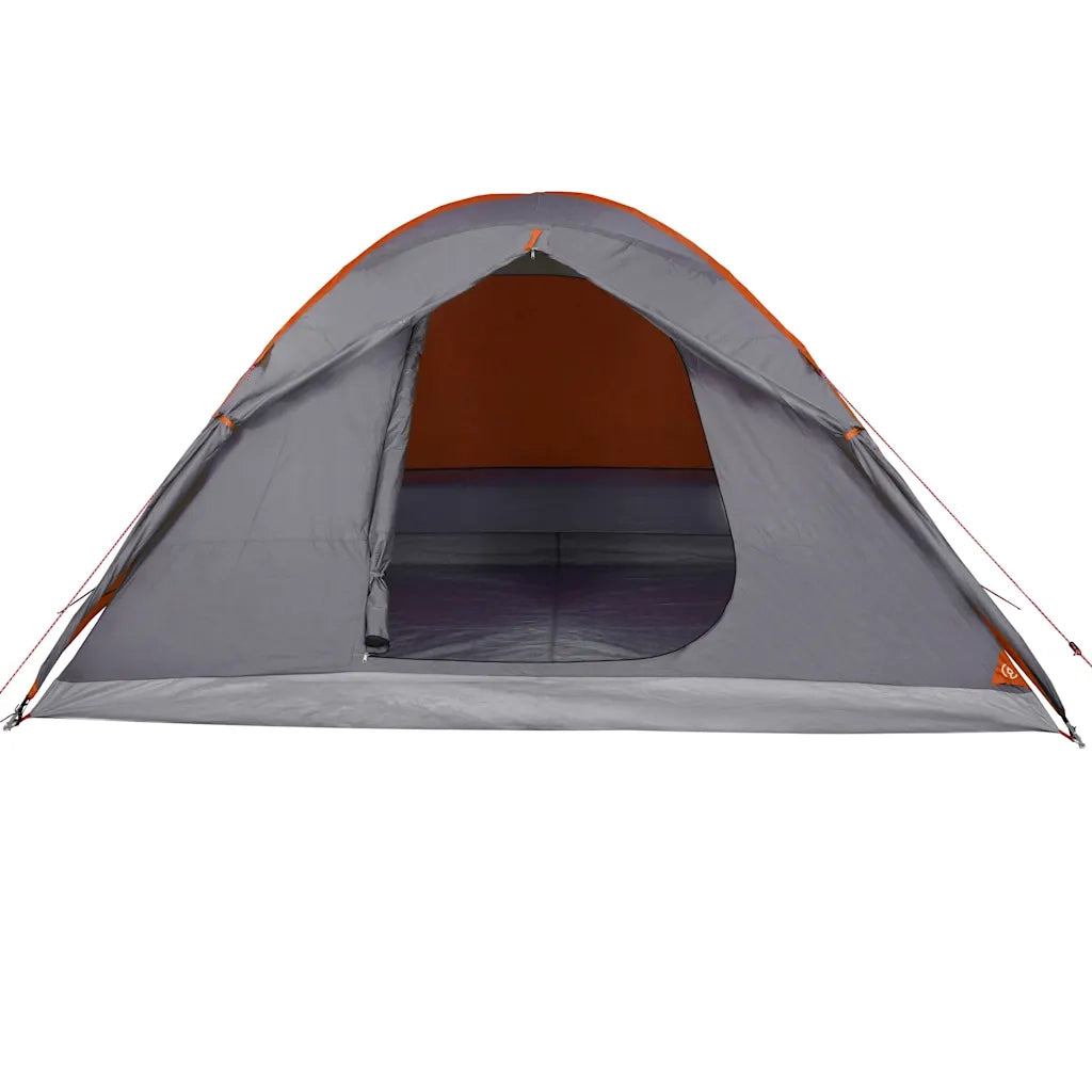 Tenda da Campeggio a Cupola 6 Persone-Tenda per Escursionismo Arancione Impermeabile