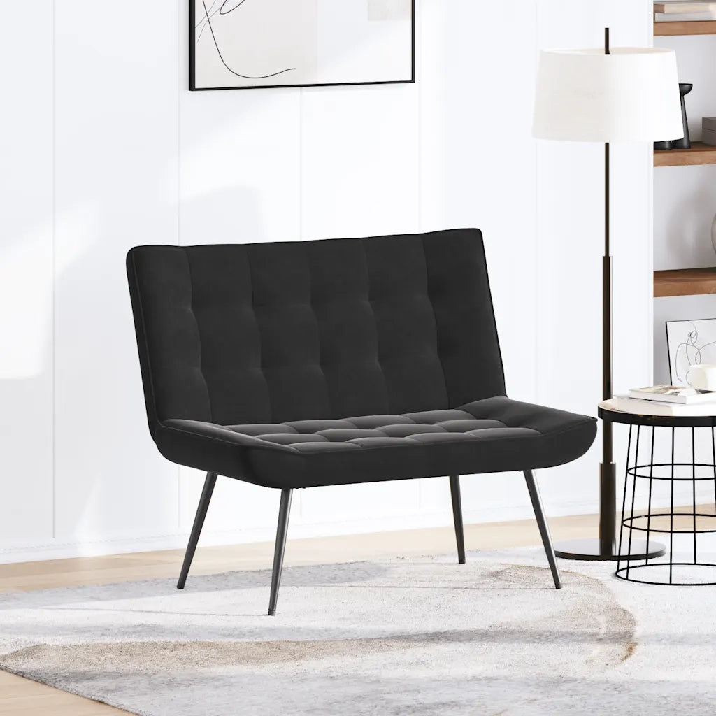 Panca Nera 110x74x84 cm in Velluto CFW9736780