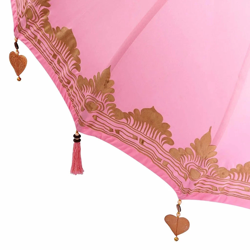 Ombrello balinese con base Rosa 215 x 215 x 260 cm