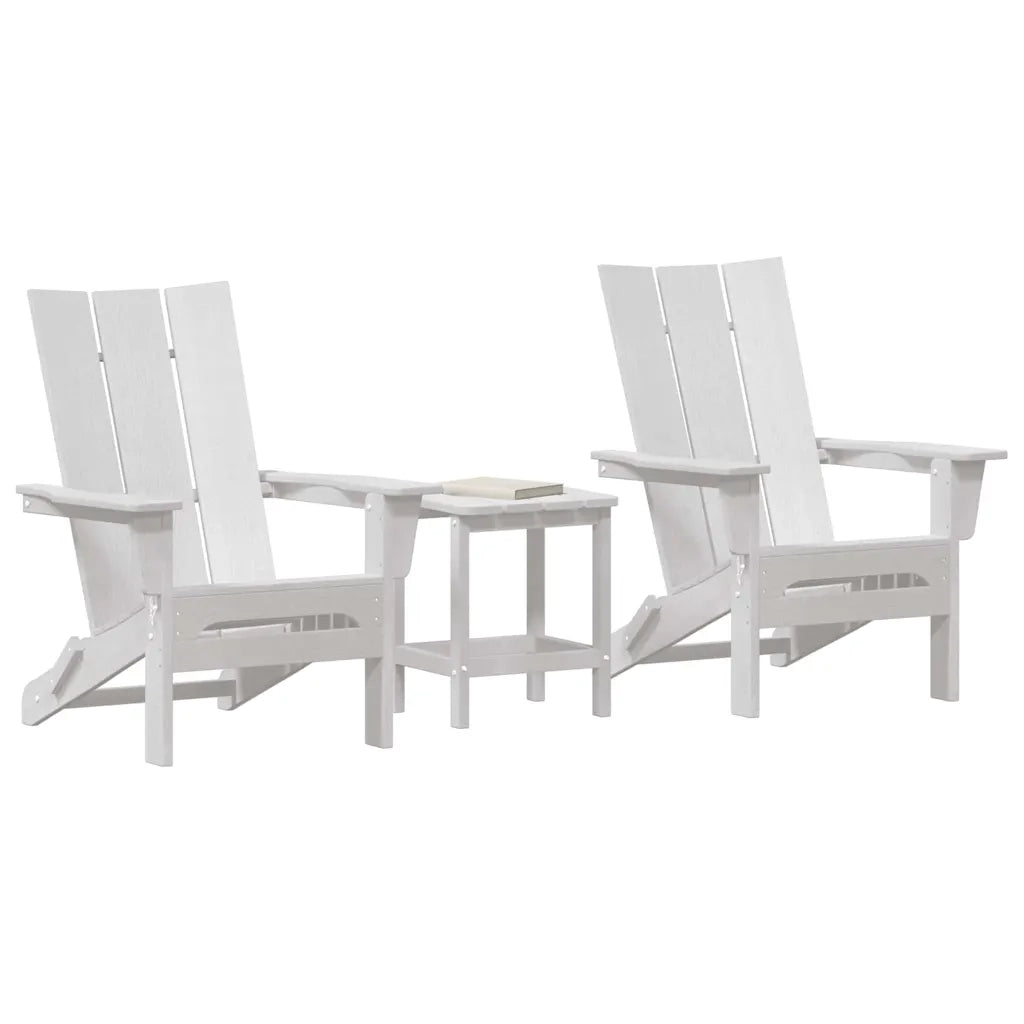 Sedia da Giardino 3 pcs Bianco 80.5 x 74.5 x 92 cm Polietilene 3335822