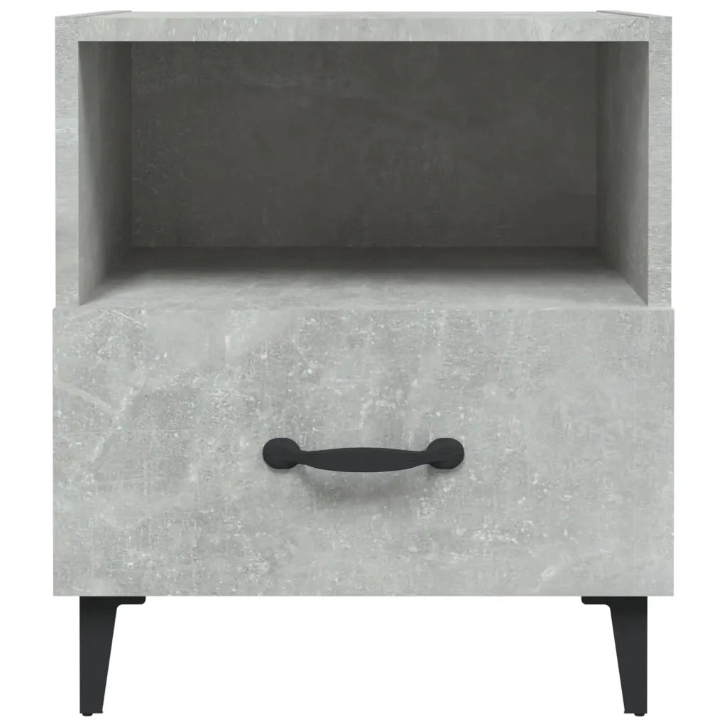 Comodino-Tavolino da notte Grigio Cemento in Legno Multistrato 973606
