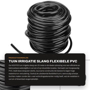 Sistema di irrigazione in PVC durevole da 20 metri - Alta pressione - Flessibile - Facile da installare - Adatto per giardino e aiuole fiorite