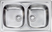 Lavello SIROS 79X50 2 vasche ACCIAIO INOX finitura Satinato 010442.X1.01.2016