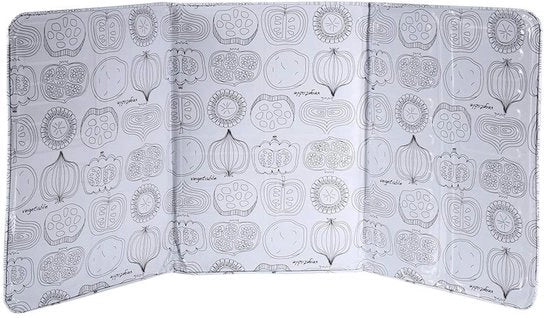 Spatbescherming 39 x 84 cm - Opvouwbaar - Antiaanbaklaag - 3 Scharnierende Paneli - Protezione da Olio e Grassa - Facile da Pulire - Spatschermo Ripiegabile