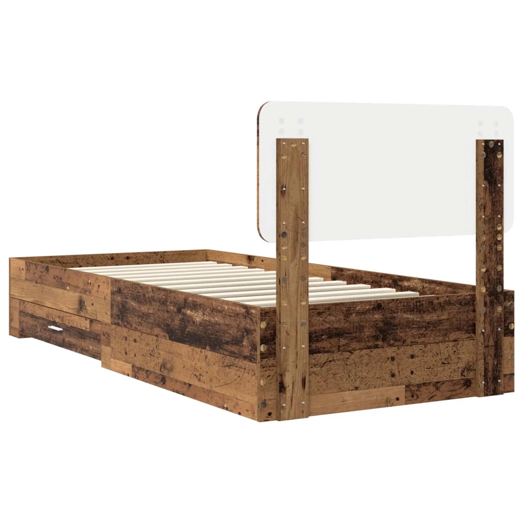 Struttura del letto Legno vecchio 90 x 190 cm Legno multistrato 3412434