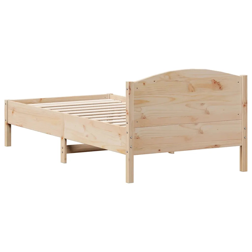 Letto singolo | Letto per adulti | Letto senza Materasso 75x190 cm in Legno Massello Pino