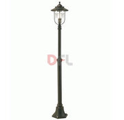 LAMPIONE LAMPADA LUCE CON COLONNA PORTO CM. 25x25xh.184 COLORE RUGGINE