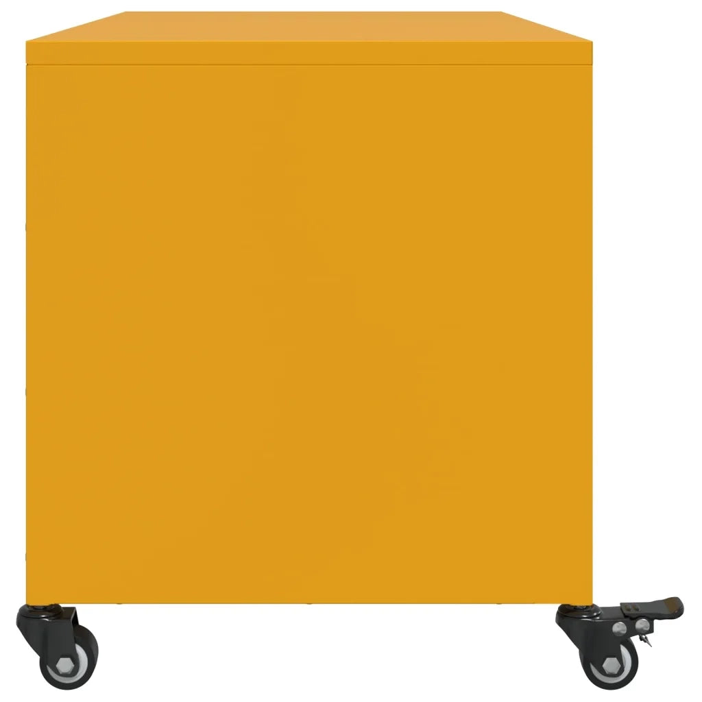Mobile TV Giallo Senape 68x39x43,5 cm in Acciaio 846641