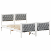 Letto matrimoniale | Letto per adulti | Struttura del letto Grigio chiaro 150 x 200 cm Pino massello