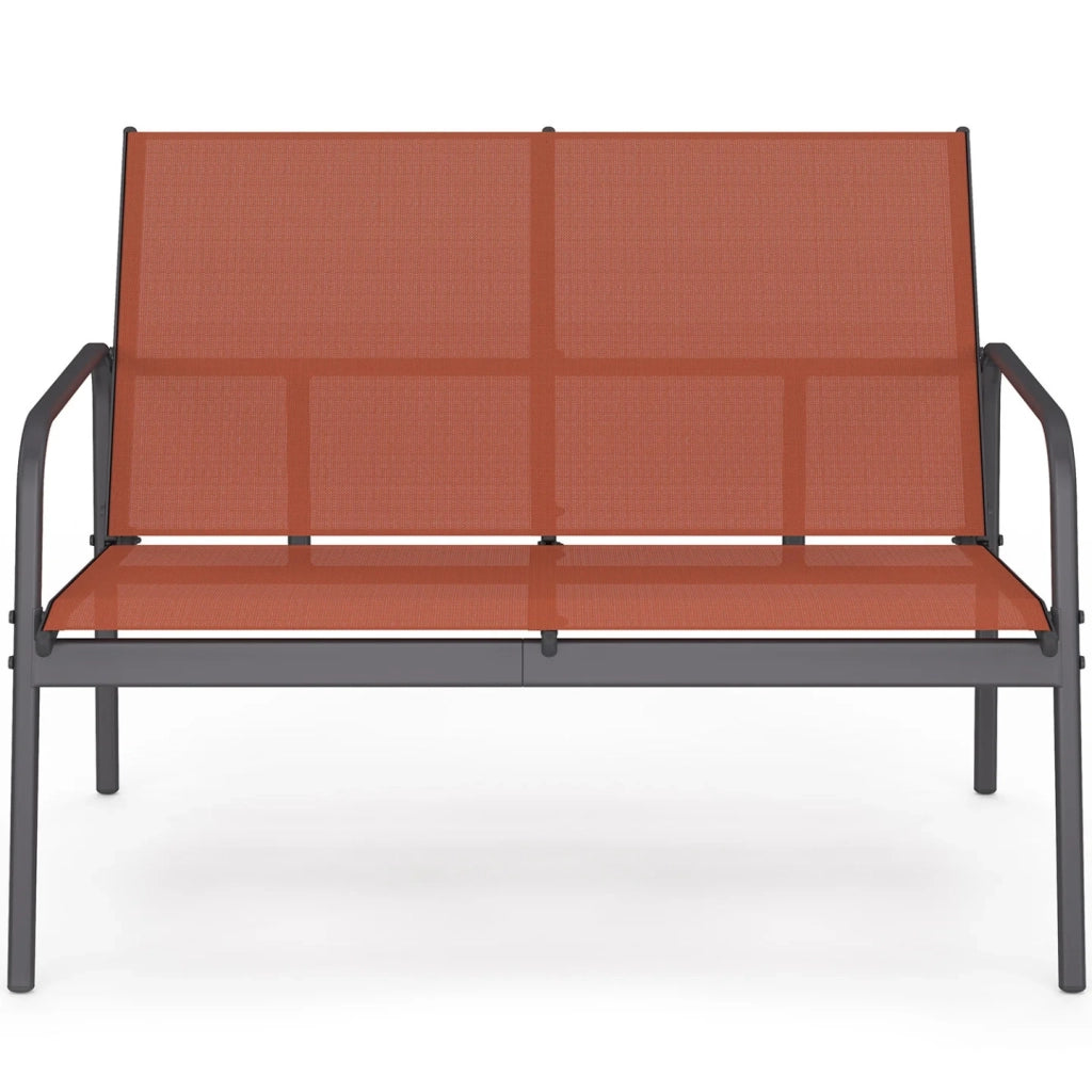 IDMarket - Set di mobili da giardino TOLEDE basso a 4 posti con divano, poltrone e tavolo in terracotta