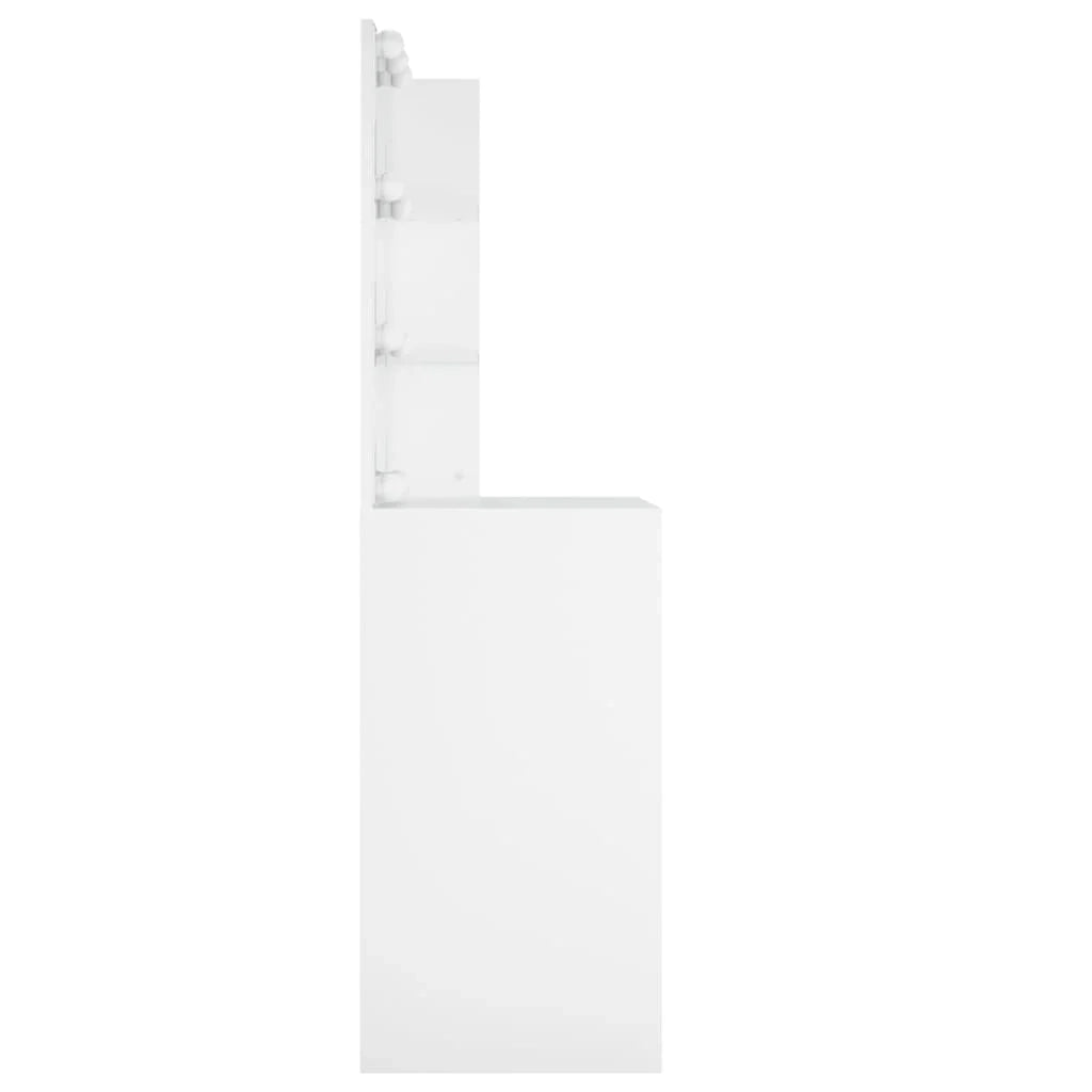 Toletta dal design contemporaneo con illuminazione a LED 60 x 40 x 140 cm bianco 02_0006244