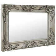 Specchio da Parete | Specchio decorativo Stile Barocco 50x40 cm Argento
