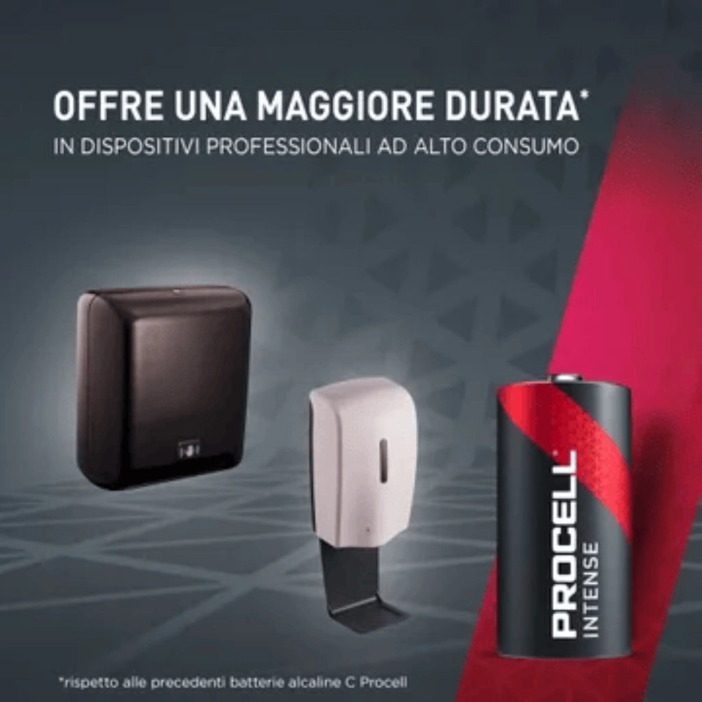 Batterie Alcaline Procell Intense C LR14 Professionali Confezione da 10 Pz Alta Durata