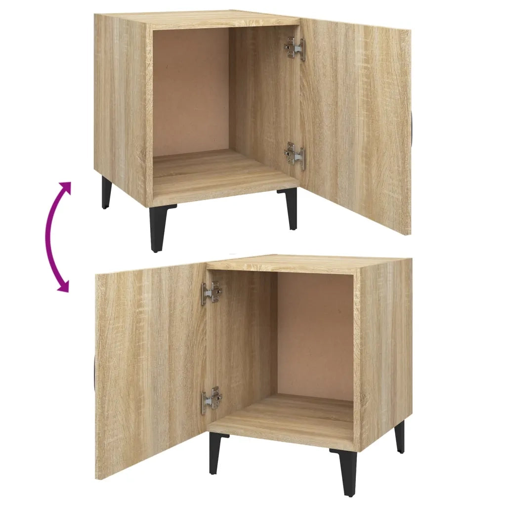 Comodini 2 pz Rovere Sonoma in Legno Multistrato 812067
