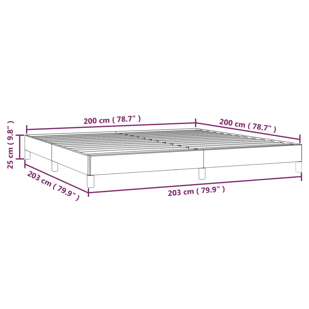 Giroletto senza Materasso Blu 200x200 cm in Tessuto
