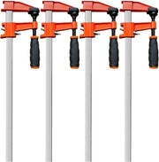 Set di viti a clip 4 pezzi/set 450 mm Viti a clip Profilo Viti a clip Apertura 350 mm, clip a F di acciaio - Binario a maglia di acciaio - Profondità di serraggio 80 mm