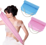 Body Scrub a Doppia Faccia per Doccia e Bagno | Asciugamano Esfoliante | Spazzola per Pavimento con Nylon | Maniglie Facili da Afferrare | 2 Pezzi | Adatto per la Pelle Sensibile e Ruvida