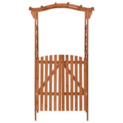 Pergolato con Cancello 116x40x204 cm Legno di Abete Massello 316389