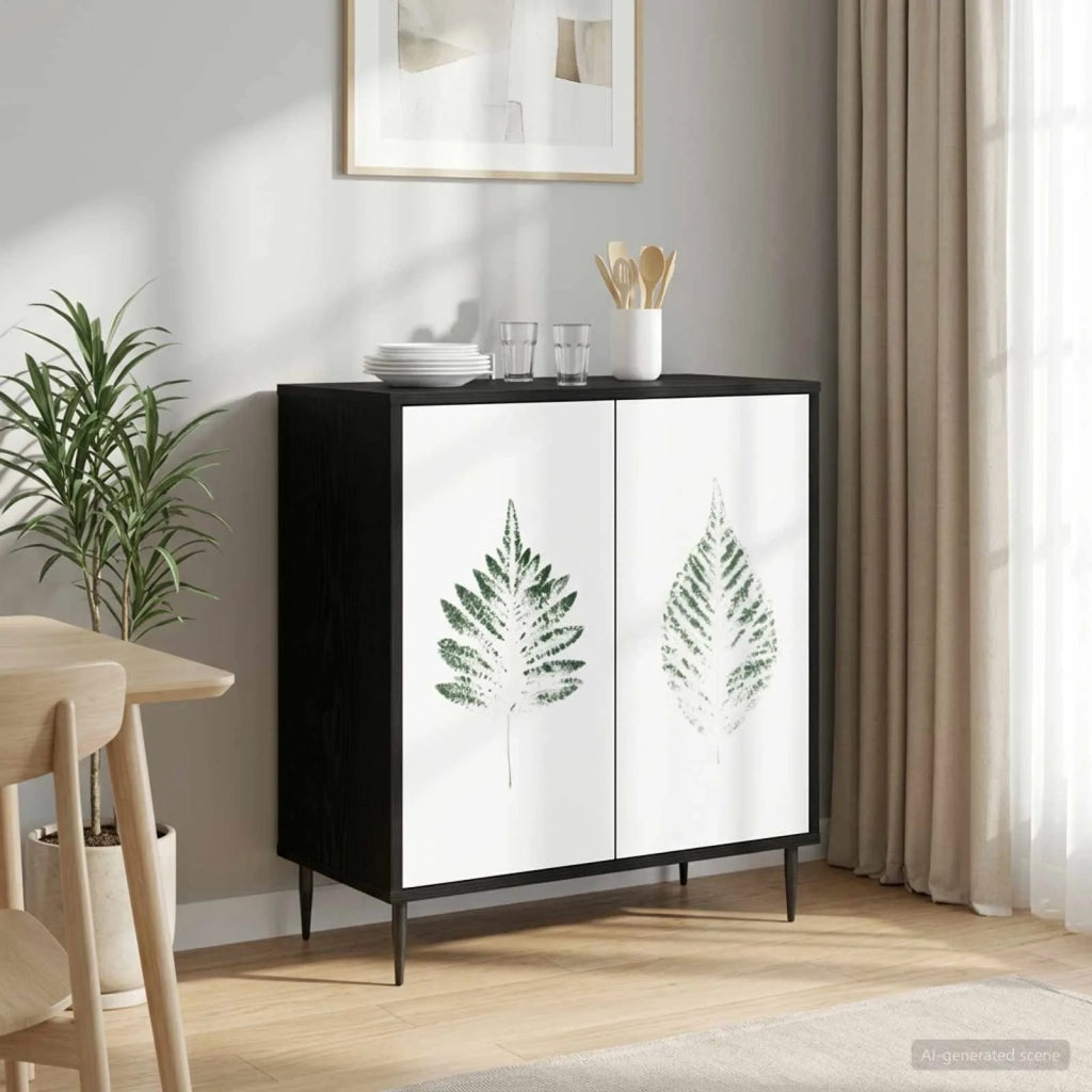 Credenza HANAU Rovere Nero 69 x 33 x 76 cm Legno ingegnerizzato 8006945
