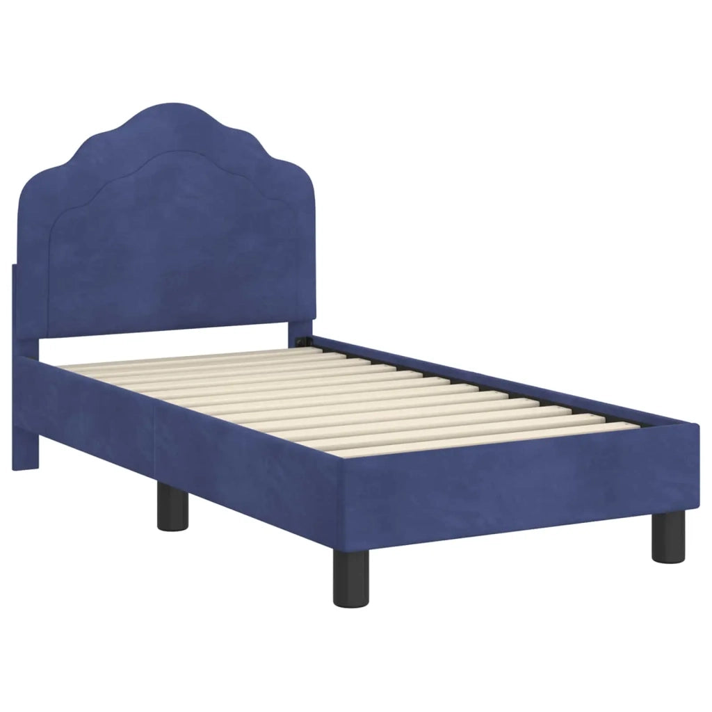 Struttura letto per bambini con testata Blu Polizia 70 x 140 cm