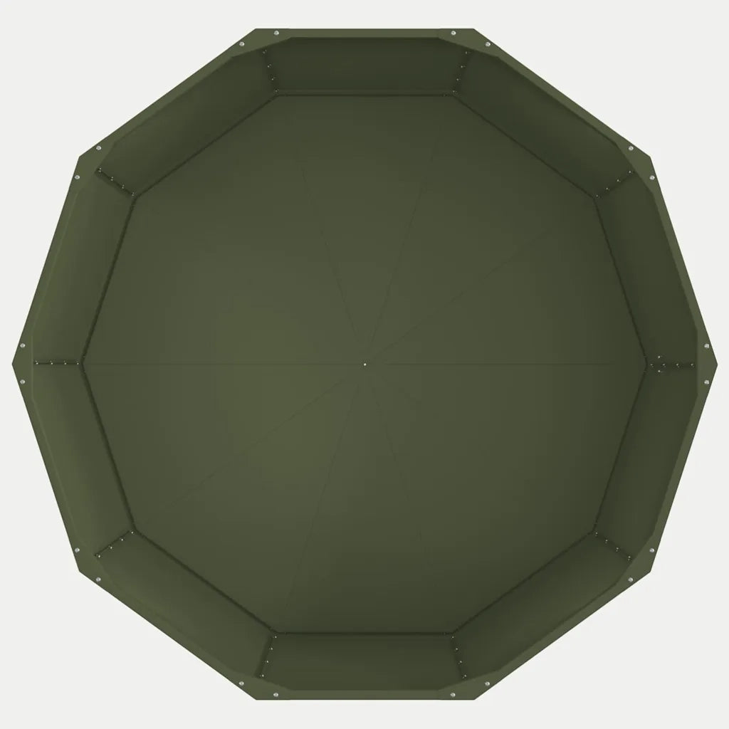Fioriera Verde oliva 120 x 120 x 50 cm Acciaio 883748