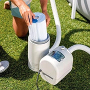 Adatta per piscine con ø da 549 cm. Tubi da Ø 38 mm. 165 Watt. Tensione 220V. Portata 5678 litri/ora.