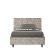 Letto una piazza e mezza contenitore imbottito 120x210 tessuto Era 2 grigio Adele