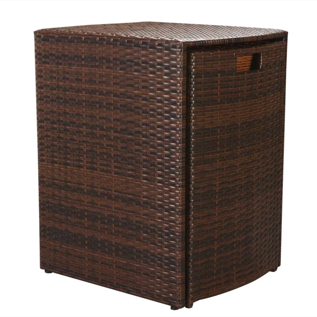 Set da Bistrot 3 pz con Cuscini in Polyrattan Marrone cod mxl 34637
