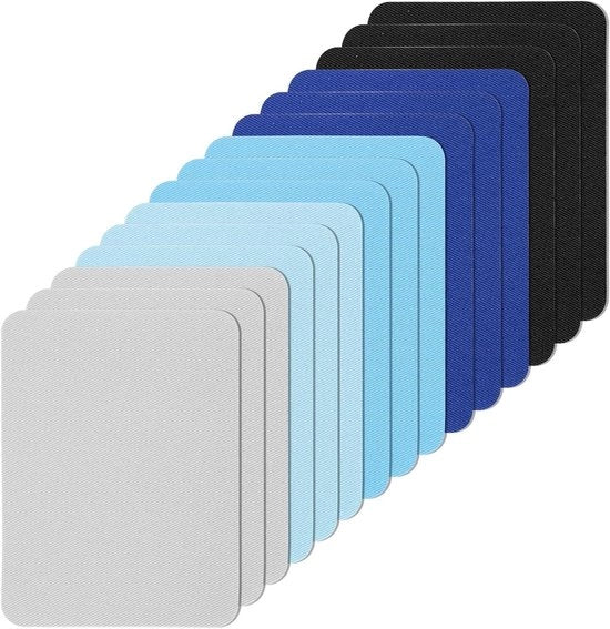 Set di patch per jeans da stirare [15 pezzi] in 5 colori Pannelli di riparazione per riparazioni rapide dei jeans