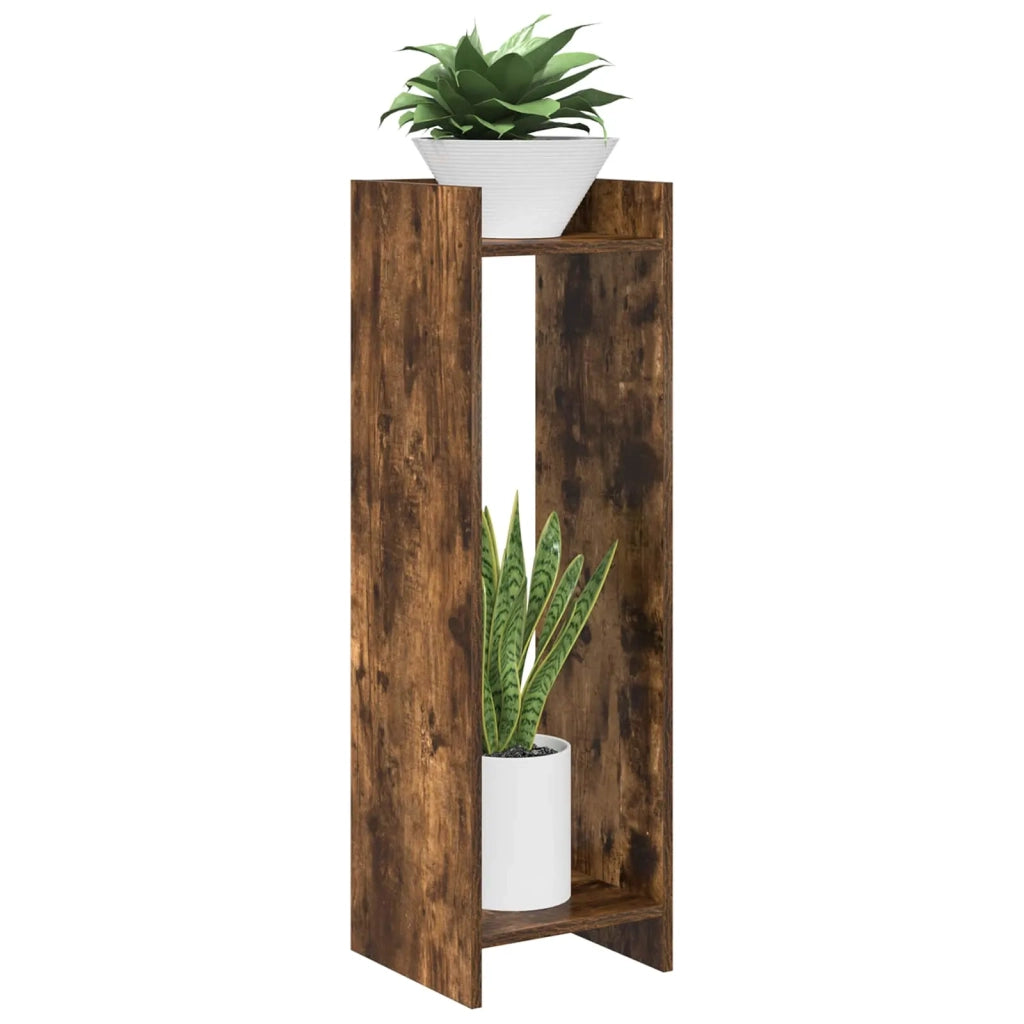 Supporto per piante 2 pcs Quercia Affumicata 30 x 30 x 100 cm