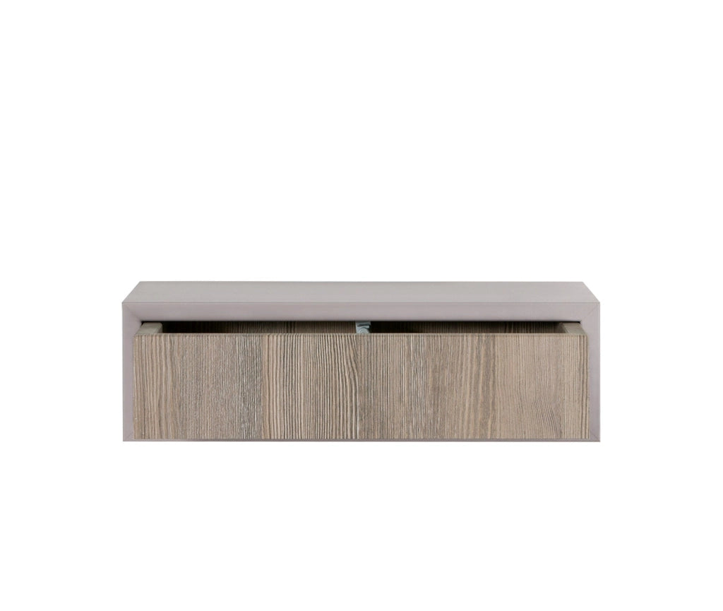 Mensola da Parete 1 Cassetto 45x13,4x20 cm in Fibra di Legno Lego Marrone e Rovere Moka
