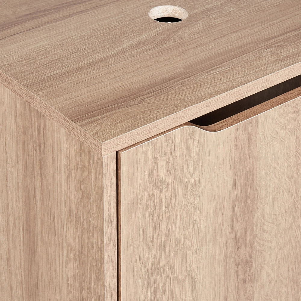 Mobile per lavabo per bagno con ripiani MDP Marrone chiaro 45 x 80 cm xon portaoggetti stile raffinato